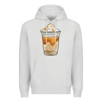 Dove Grey iced caramel frappuccino coffee Premium Hoodie - BarkalooDesign