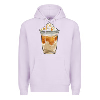 Lilac iced caramel frappuccino coffee Premium Hoodie - BarkalooDesign