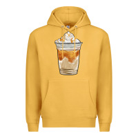 Mustard iced caramel frappuccino coffee Premium Hoodie - BarkalooDesign