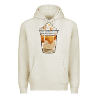 Oatmeal Heather iced caramel frappuccino coffee Premium Hoodie - BarkalooDesign