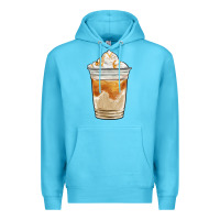 Ocean Blue iced caramel frappuccino coffee Premium Hoodie - BarkalooDesign