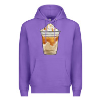 Purple iced caramel frappuccino coffee Premium Hoodie - BarkalooDesign