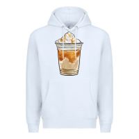 White iced caramel frappuccino coffee Premium Hoodie - BarkalooDesign