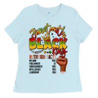 Baby Blue juneteenth black king Ladies Tee - LillyAllenDesigns