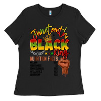 Black juneteenth black king Ladies Tee - LillyAllenDesigns