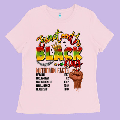 Juneteenth Black King Ladies Tee Designed By Lillyallendesigns