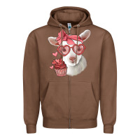Chestnut cute baby lamb valentines day Zipper Hoodie - Jasminsmagicworld