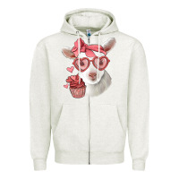 Oatmeal Heather cute baby lamb valentines day Zipper Hoodie - Jasminsmagicworld