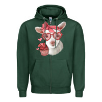 Sports Green cute baby lamb valentines day Zipper Hoodie - Jasminsmagicworld