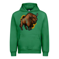 Emerald Western  Bison Urban Hoodie - Jasminsmagicworld