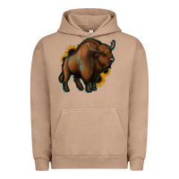 Pigment Burro Western  Bison Urban Hoodie - Jasminsmagicworld