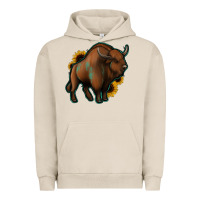 Pigment French Oak Western  Bison Urban Hoodie - Jasminsmagicworld