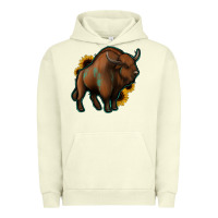 Pigment Pistachio Western  Bison Urban Hoodie - Jasminsmagicworld
