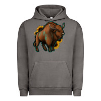 Pigment Tornado Western  Bison Urban Hoodie - Jasminsmagicworld