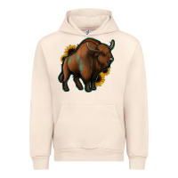 Sandshell Western  Bison Urban Hoodie - Jasminsmagicworld