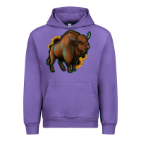 Tulip Western  Bison Urban Hoodie - Jasminsmagicworld