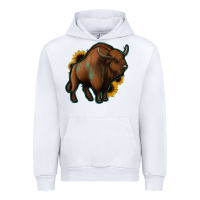 White Western  Bison Urban Hoodie - Jasminsmagicworld