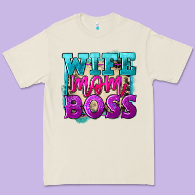 Wife Mom Boss Premium Tee Designed By Fadigitalartstudio