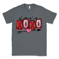 Charcoal Heather Xoxo love Valentine's Day Classic Tee - FaDigitalArtStudio