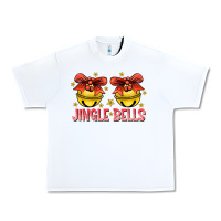 White Jingle Bells Urban Heavy Tee - CowhideDigitalArt
