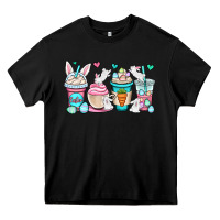 Black Easter bunnies coffee cups Heavy Core Tee - OliviaCreatesArt