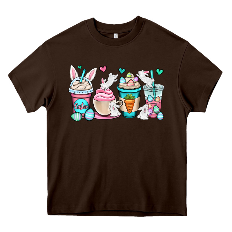 Easter Bunnies Coffee Cups Heavy Core Tee by OliviaCreatesArt | Teevron