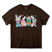 Chocolate Brown Easter bunnies coffee cups Heavy Core Tee - OliviaCreatesArt