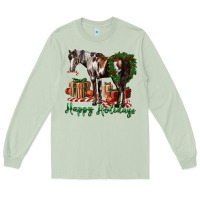 Matcha happy holidays mustang horse Long Sleeve Tee - LillyAllenDesigns