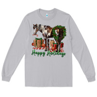 Moon Dust happy holidays mustang horse Long Sleeve Tee - LillyAllenDesigns