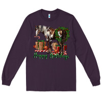 Plum happy holidays mustang horse Long Sleeve Tee - LillyAllenDesigns