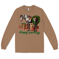 Toasted Coconut happy holidays mustang horse Long Sleeve Tee - LillyAllenDesigns