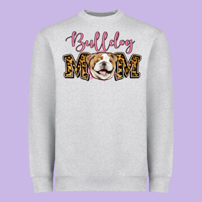 Bulldog Mom Heavyweight Sweatshirt Designed By Jasminsmagicworld