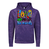 Cloud Purple love needs no words Vintage Hoodie - Artiststas
