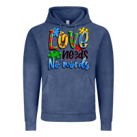 Vintage Denim love needs no words Vintage Hoodie - Artiststas
