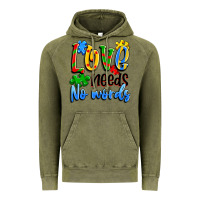 Vintage Olive love needs no words Vintage Hoodie - Artiststas