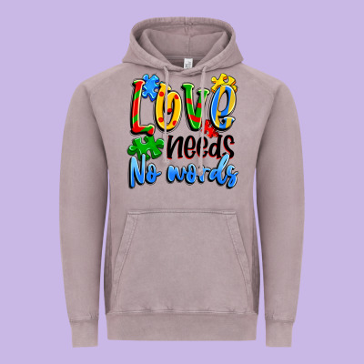 Love Needs No Words Vintage Hoodie Designed By Artiststas