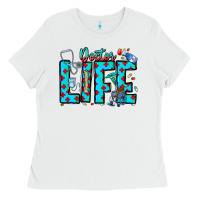White Doctor Life Ladies Tee - CowhideDigitalArt
