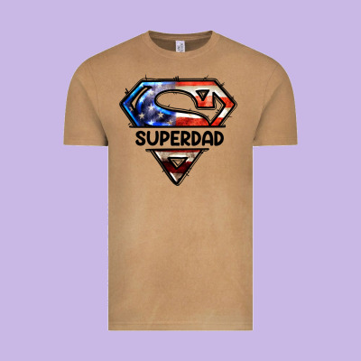 American Super Dad Vintage Tee Designed By Lillyallendesigns