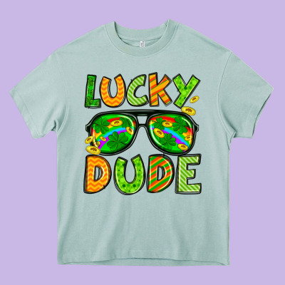 St. Patrick's Lucky Dude Heavy Core Tee Designed By Oliviacreatesart