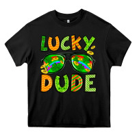 Black St. Patrick's Lucky dude Heavy Core Tee - OliviaCreatesArt