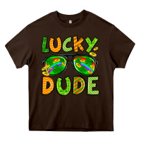 Chocolate Brown St. Patrick's Lucky dude Heavy Core Tee - OliviaCreatesArt
