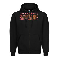 Black Xoxo highland cows Zipper Hoodie - RanaPortraitStore
