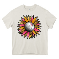Cream Volleyball Sunflower Heavy Core Tee - Jasminsmagicworld