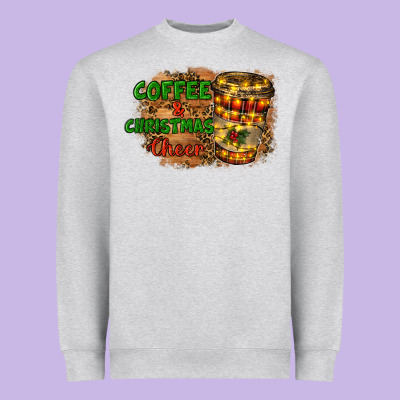 Coffee And Christmas Cheer Heavyweight Sweatshirt Designed By Ranaportraitstore