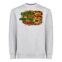 Heather Grey coffee and christmas cheer Heavyweight Sweatshirt - RanaPortraitStore