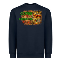 Navy coffee and christmas cheer Heavyweight Sweatshirt - RanaPortraitStore