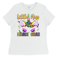 White little miss mardi gras Ladies Tee - LillyAllenDesigns