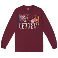 Burgundy Love Letter Long Sleeve Tee - SublimationCraftShop