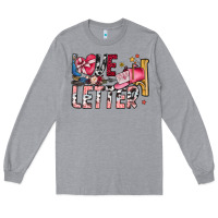 Heather Grey Love Letter Long Sleeve Tee - SublimationCraftShop