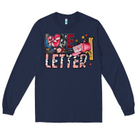 Navy Love Letter Long Sleeve Tee - SublimationCraftShop